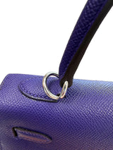 Back view of Hermès Kelly Sellier 25 Purple Epsom Leather Palladium Hardware 2026 Handbag
