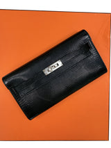 Hermès Kelly To Go Black Shiny Niloticus Lizard Gold Hardware 2026 Wallet Bag