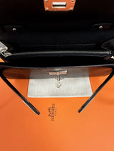 Hermès Kelly To Go Black Shiny Niloticus Lizard Gold Hardware 2026 Wallet Bag