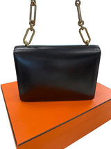 Hermès Fonsbelle Chaine Black Box Calfskin Leather Permabrass Hardware Bag