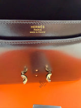 Hermès Fonsbelle Chaine Black Box Calfskin Leather Permabrass Hardware Bag