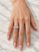 GIA 3.00 Ct Radiant Natural Diamond Ring 14K White Gold I/SI2 Size 6