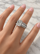 GIA 3.00 Ct Radiant Natural Diamond Ring 14K White Gold I/SI2 Size 6