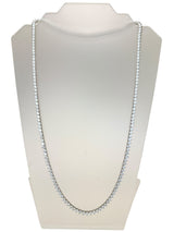 37.50 Carat Round Diamond Tennis Necklace 14K White Gold 28 Inches G VS2–SI1