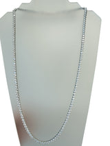 37.50 Carat Round Diamond Tennis Necklace 14K White Gold 28 Inches G VS2–SI1
