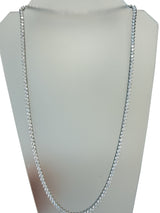37.50 Carat Round Diamond Tennis Necklace 14K White Gold 28 Inches G VS2–SI1