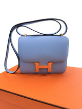 Hermès Constance 1-18 Celeste Epsom Leather With Gold Hardware Handbag