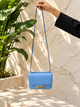 Hermès Constance 1-18 Celeste Epsom Leather With Gold Hardware Handbag