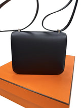 Hermès Constance 18 Dancing Flowers Black Embroidered Swift Palladium Hardware
