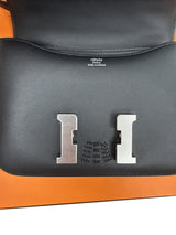 Hermès Constance 18 Dancing Flowers Black Embroidered Swift Palladium Hardware