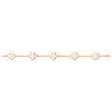 Van Cleef & Arpels Vintage Alhambra Bracelet 5 Motifs Mother Of Pearl 18K Gold