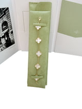 Van Cleef & Arpels Vintage Alhambra Bracelet 5 Motifs Mother Of Pearl 18K Gold