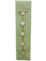 Van Cleef & Arpels Vintage Alhambra Bracelet 5 Motifs Mother Of Pearl 18K Gold