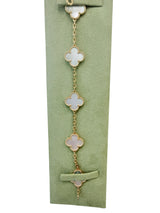 Van Cleef & Arpels Vintage Alhambra Bracelet 5 Motifs Mother Of Pearl 18K Gold