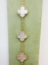 Van Cleef & Arpels Vintage Alhambra Bracelet 5 Motifs Mother Of Pearl 18K Gold