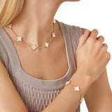 Van Cleef & Arpels Vintage Alhambra Bracelet 5 Motifs Mother Of Pearl 18K Gold