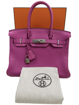 Hermes Birkin 30 Rose Pourpre Togo Leather with Palladium Hardware 2018 Handbag