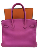 Hermes Birkin 30 Rose Pourpre Togo Leather with Palladium Hardware 2018 Handbag