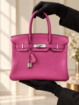 Hermes Birkin 30 Rose Pourpre Togo Leather with Palladium Hardware 2018 Handbag