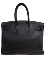Hermès Birkin 35 Black Togo Leather Handbag with Gold Hardware Lock & Keys 2004