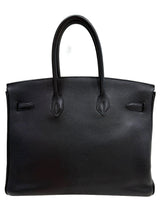 Hermès Birkin 35 Black Togo Leather Handbag with Gold Hardware Lock & Keys 2004