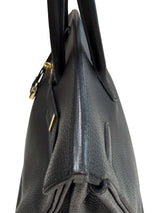 Hermès Birkin 35 Black Togo Leather Handbag with Gold Hardware Lock & Keys 2004