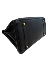 Hermès Birkin 35 Black Togo Leather Handbag with Gold Hardware Lock & Keys 2004