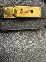 Hermès Birkin 35 Black Togo Leather Handbag with Gold Hardware Lock & Keys 2004