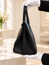 Hermès Birkin 35 Black Togo Leather Handbag with Gold Hardware Lock & Keys 2004
