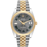 Rolex Datejust 41mm Wimbledon Two-Tone Yellow Gold Fluted Bezel Jubilee 126333