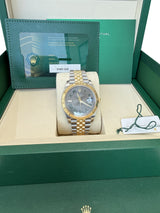 Rolex Datejust 41mm Wimbledon Two-Tone Yellow Gold Fluted Bezel Jubilee 126333