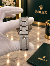 Rolex Daytona 40mm Custom Mother of Pearl Diamond Pave Dial Steel Watch 116520