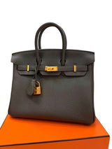Hermès Birkin 25 Vert De Gris Togo Leather With Gold Hardware Handbag