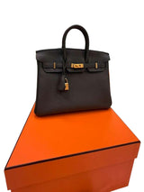 Hermès Birkin 25 Vert De Gris Togo Leather With Gold Hardware Handbag