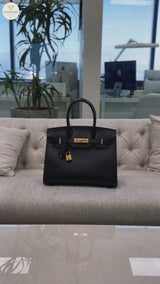 Hermès Birkin 30 Sellier Black Madame Leather With Gold Hardware Handbag
