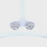 4.25ctw Round Cut 14K White Gold Multi-Diamond Stud Earrings