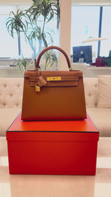 Hermès Kelly Sellier 28 Gold Epsom Leather With Gold Hardware