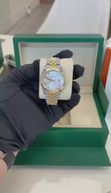 Rolex Datejust 36 Silver Roman 6-9 Diamond Dial Gold Steel Jubilee Watch 126233