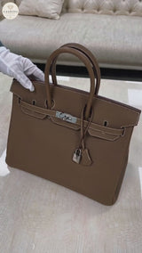 Hermès Birkin 35 Etoupe Togo Leather With Palladium Hardware Handbag