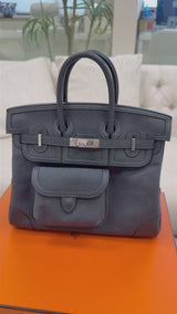 Hermès Birkin Cargo 25 Gris Misty Swift and Toile Canvas Palladium Hardware