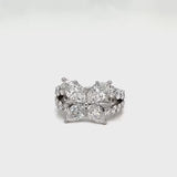 Harry Winston 6.31ct Marquise Diamond with Round Brilliant Diamond Platinum Ring