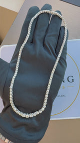 15.50 CTW Natural Diamond Tennis Necklace 14K White Gold G-H Color VS2 17 Inches