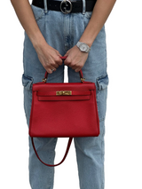 Hermes Kelly 28 Rouge Grenat Epsom Leather Gold Hardware
