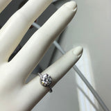 GIA Certified 1.51 Carat Round Cut Diamond with Micro Pave Halo Engagement Ring