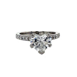 GIA Certified 2.60 Carat Heart Shape Brilliant Cut VVS1 Platinum Diamond Ring