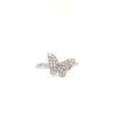 18 Karat White Gold Diamond Butterfly Ring