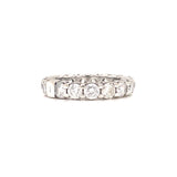 Diamond wedding band 17 diamonds in H color SI1 clarity all around in 14K White Gold