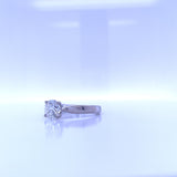 Round Diamond 1.10 Carat Solitaire Rind Set In 18k White Gold