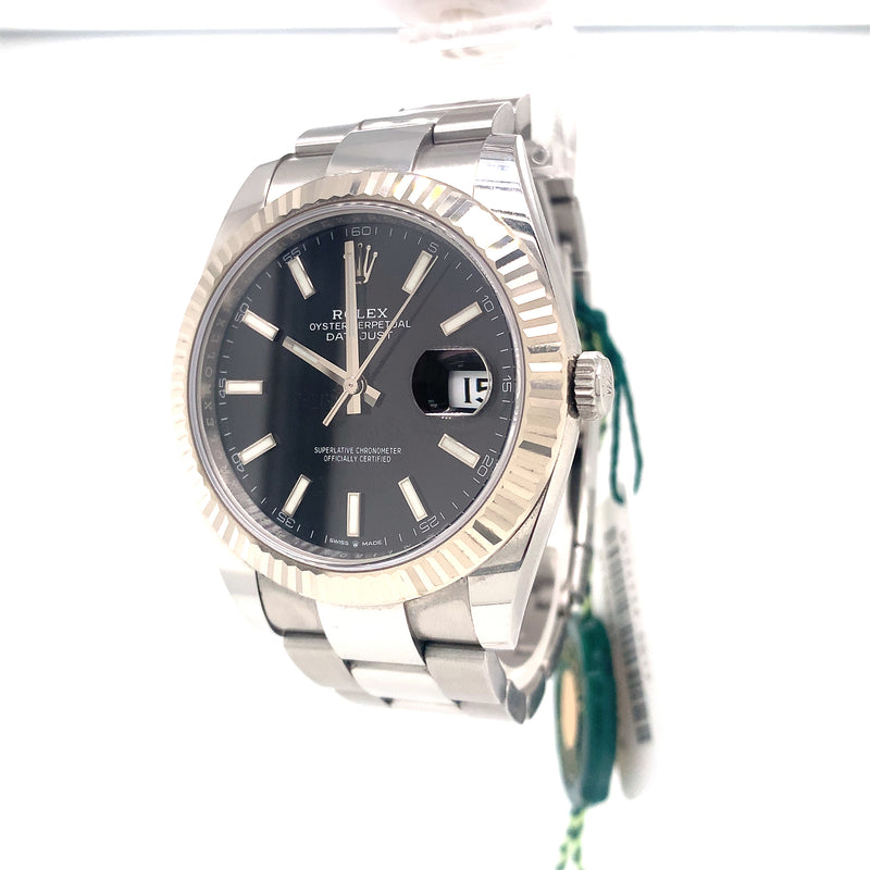 Rolex Datejust 41mm Steel Mens Oyster Bracelet Watch 126334