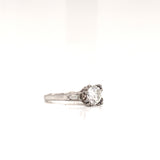 1.04 Carat Brilliant Round Cut Diamond G SI2 With Two Baguettes